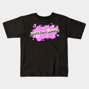 Black Lives Matter Green Graffiti with Pink Spray Paint Kids T-Shirt